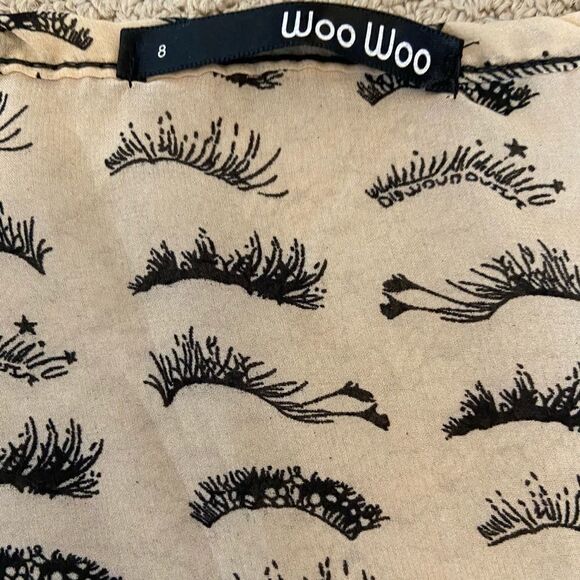 Nude Eyelash Print Light Weight Tank Dress 8 - Picture 5 of 9